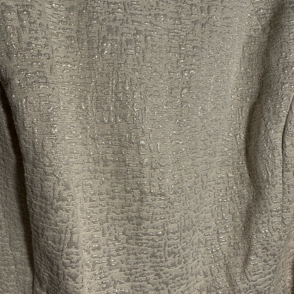 NWT Liz Claiborne Ivory Gold pleated dress with belt. - Picture 3 of 8